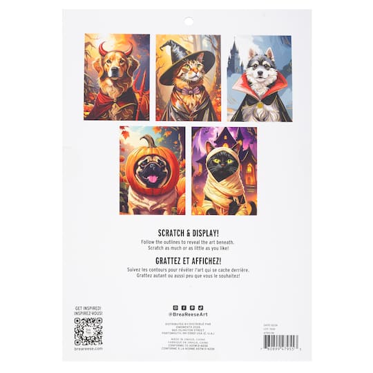 Brea Reese® 9" x 12" Pets in Costumes Scratch Art Paper Pad